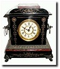 C.1890, Ansonia Clock Co., St. Clair, enameled iron mantel clock