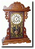C.1890, E.N. Welch Mfg "NANON", walnut gingerbread clock