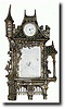 C.1895, Ansonia Clock Co., CASTLE mirror mantel clock,