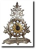 C.1890, French, for the Asian market, an unusual silver over bronze mantel clock,