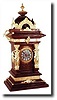 Mixed lot: C. 1890, German Oak mantel case clock