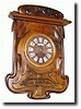 C.1910, French Art Nouveau Walnut Cartel clock