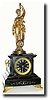 C.1890, French, Mystery Clock, Traditional bronzed spelter statue,
