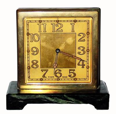 C.1925, Waltham for Tiffany and Co., partners double dial desk clock. — Antique Clocks Price Guide