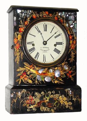 C.1848, Chauncey Jerome, New Haven, Conn., 30-hour time/strike fusee MOP shelf clock. — Antique Clocks Price Guide
