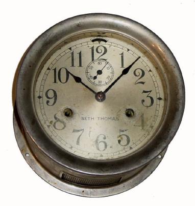 C.1930, Seth Thomas Clock Co., 1-day time/strike ships bell clock. — Antique Clocks Price Guide