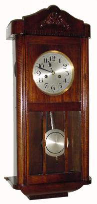 C.1910, German, 8-day time and Bim Bam strike, box style wall clock. — Antique Clocks Price Guide