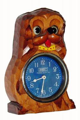 C.1948 Tezuka Clock Co. (made in Occupied Japan), 30-hour moving eyes novelty timepiece. — Antique Clocks Price Guide