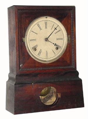 C.1850, Brewster and Ingrahams, ripple molded, 30-hour time/strike shelf clock. — Antique Clocks Price Guide