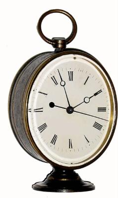 C.1890, French, 8-day sweep second desk or travel timepiece. — Antique Clocks Price Guide