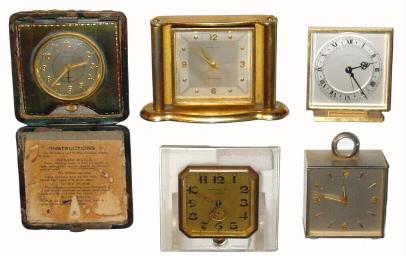 Lot of 5 Tiffany and Co., desk and travel clocks, as-found, needing service, all dials marked with original Tiffany and Co. — Antique Clocks Price Guide