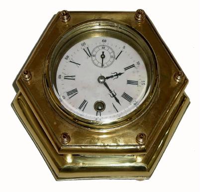 C.1998 Chinese, 8-day platform escapement brass table clock. — Antique Clocks Price Guide