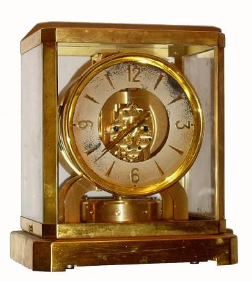 C.1950, Swiss, LeCoultre "Atmos", Perpetual, never wind mantel clock serial No. 31828. — Antique Clocks Price Guide