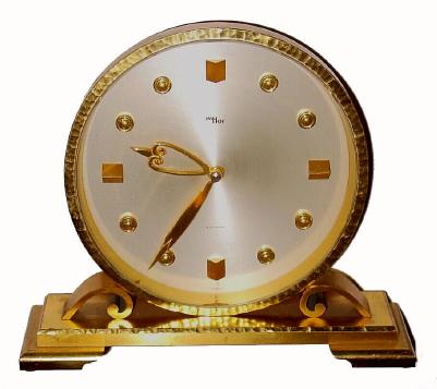 C.1955, IM-Hof, Swiss, "Gotham", 8-day desk timepiece. — Antique Clocks Price Guide