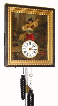 C.1880, German, picture frame clock, 30-hour time/strike. — Antique Clocks Price Guide