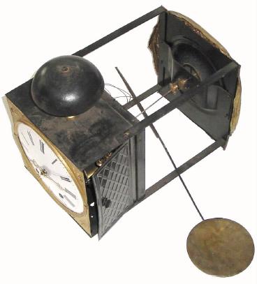 C.1875 French, Morbier wall clock, double dial 8-day time and strike (made up). — Antique Clocks Price Guide