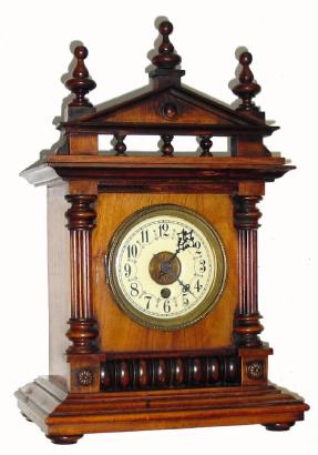 Mixed lot: German Walnut Mantel timepiece, 30 hour with porcelain dial and original top. — Antique Clocks Price Guide