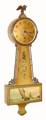 C.1927 Sessions Clock Co., "Hyannis", 8-day lever movement banjo timepiece. — Antique Clocks Price Guide