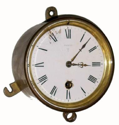 C.1880 French, boiler room or ship's timepiece, 8-day lever. — Antique Clocks Price Guide