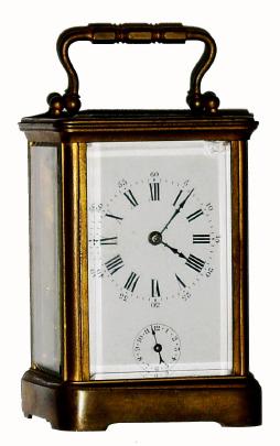 C.1900, French, Brass Cased Carriage Clock, time and alarm. — Antique Clocks Price Guide