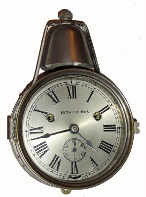 C.1913, (dated) Seth Thomas Clock Co., "Yacht Clock", 30-hour time/strike ship's bell clock (difficult to find this bell top model), presentation. — Antique Clocks Price Guide