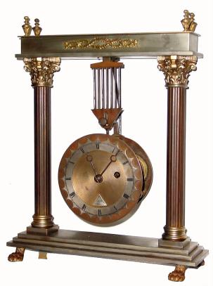 Mid 20th Century, Dent, London, 8-day fusee timepiece, clock movement and dial swinging as pendulum. — Antique Clocks Price Guide