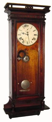 C.1883, Seth Thomas Clock Co., "Suez" in walnut, 8-day time/strike wall clock. — Antique Clocks Price Guide