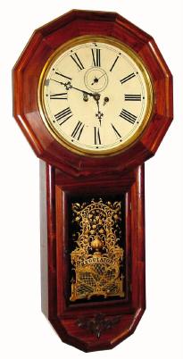 C.1891, Waterbury Clock Co., "Regulator No. 2", 8-day 2-weight wall clock in rosewood — Antique Clocks Price Guide