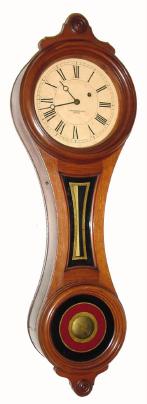 C.1874, E. Howard Clock Co., Boston, "Regulator No. 10", 8-day weight timepiece, figure 8 walnut case. — Antique Clocks Price Guide