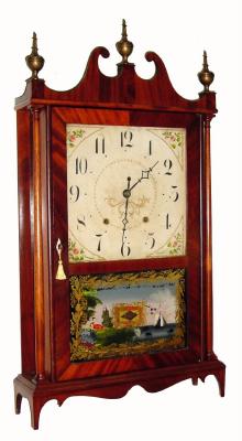 C.1820, Seth Thomas, Pillar and Scroll, 30 hour wooden works 2-weight. — Antique Clocks Price Guide