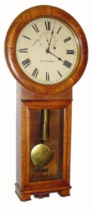 C.1890, Seth Thomas Clock Co., "Regulator No. 2", 8-day wall timepiece. — Antique Clocks Price Guide