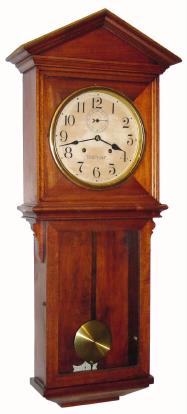 C.1914, Waterbury, "Regulator No. 83" in oak, 30 day-double spring time only. — Antique Clocks Price Guide