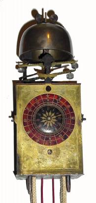 Mid 20th century, copy of 19th Century Japanese Lantern Clock, dual foliot, 3-wt, striking, with alarm. — Antique Clocks Price Guide