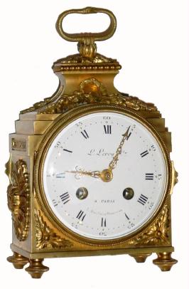 C.1890, French, LeRoy and Cie, re-issue of the "Pendule d'Officer", 8-day, time and strike, platform with lever escapement, serial No. 22087. — Antique Clocks Price Guide