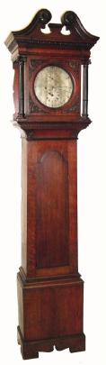 C.1885, English, James Richardson, Newcastle, time only astro regulator in an oak case with broken arch hood. — Antique Clocks Price Guide