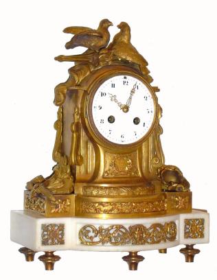 C.1900, Marti and Cie, ormolu, figural mantel clock, 8-day, time and strike. — Antique Clocks Price Guide