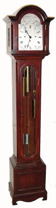 C.1920, English for Tiffany and Co., Westminster chime grandmother clock in slim mahogany case. — Antique Clocks Price Guide