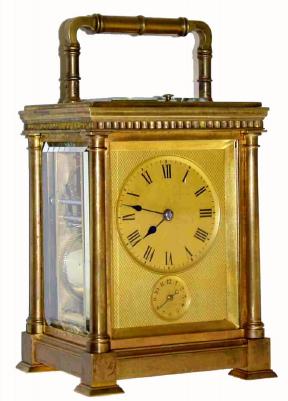 C.1900, French, Drocourt, Brass Cased Carriage clock, Grand Sonnerie, with repeat and alarm. — Antique Clocks Price Guide