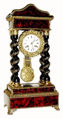 C.1875, French, 4-Column Empire, 8-day time/strike mantel clock. — Antique Clocks Price Guide