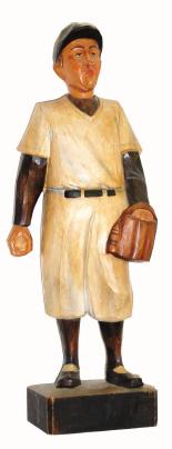 C.1955, German, Karl Griesbaum GmbH, animated base ball player, whistling tune Take Me Out to the Ball Game. — Antique Clocks Price Guide