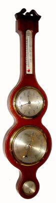 C.1952, Chelsea Clock Co., "Carver", 8-day time, barometer, thermometer, hygrometer, Dial signed Tiffany and Co., New York . — Antique Clocks Price Guide