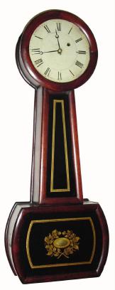 C.1840, Boston Area Banjo, weight driven, with restorations. — Antique Clocks Price Guide