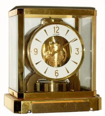 C.1964 LeCoultre, "Atmos" perpetual never-wind mantel timepiece serial No. 178923. — Antique Clocks Price Guide