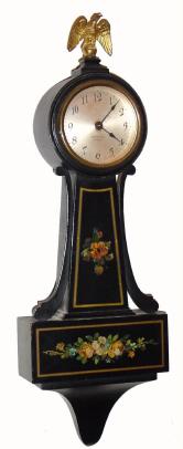 C.1932, Seth Thomas Clock Co., "Blackstone", 8-day banjo timepiece. — Antique Clocks Price Guide