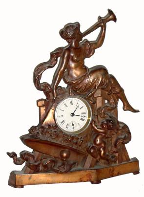 C.1900 Regent Mfg Co., Chicago, Ill., 30-hour figural timepiece/ door stop clock. — Antique Clocks Price Guide