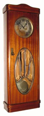 C.1910, Gustav Becker, 2-wt box regulator clock, straight rod strike. — Antique Clocks Price Guide