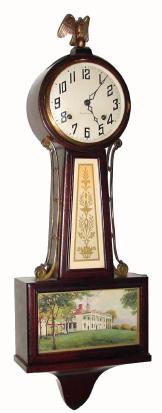 C.1932, New Haven Clock Co., "Whitney", 8-day time/strike banjo clock. — Antique Clocks Price Guide