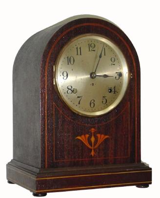 C.1921, Seth Thomas Clock Co., Chime Clock No. 61 (rods), 3-tr Westminster chime mantel clock in mahogany with frontal inlay. — Antique Clocks Price Guide