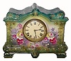 C. 1905, Ansonia LA PALMA, Royal Bonn, porcelain china clock,