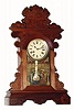 C.1975, Jim Davis, Greensboro, NC, miniature gingerbread clock, walnut cased, with 30 hour fit up movement.